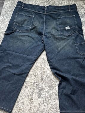 Signature Levi Strauss Carpenter Jeans Mens 48x30 Dark Wash Workwear